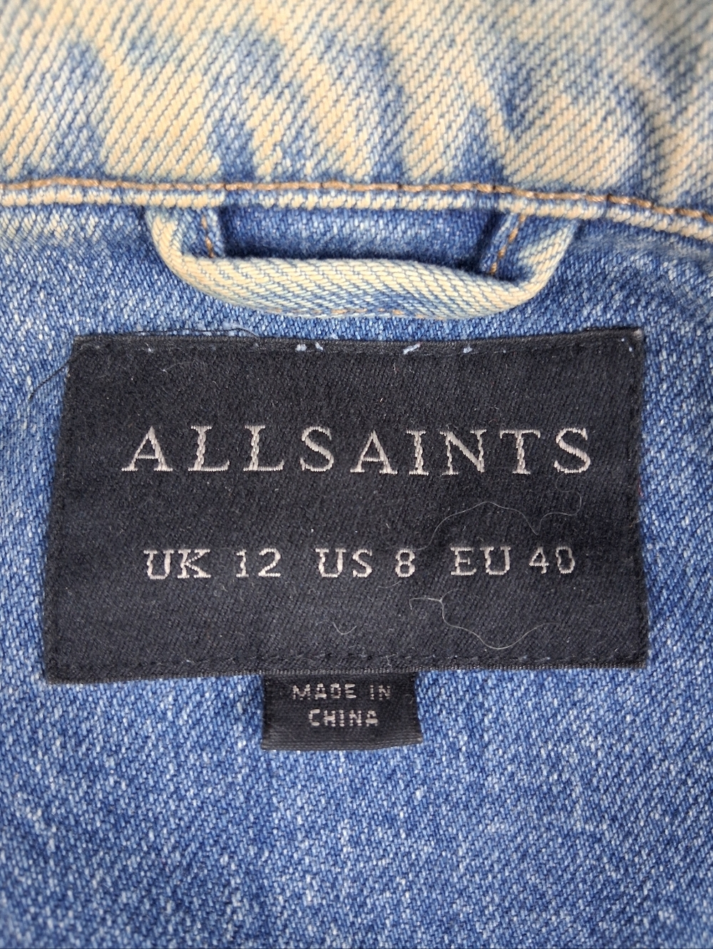 Allsaints Y2K Distressed Jean Jacket Womens Size U.S-8 - Picture 7 of 16